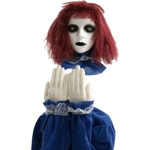 Haunted Hill Farm 27-in. Pop-Up Animatronic Haunted Doll Indoor/Outdoor